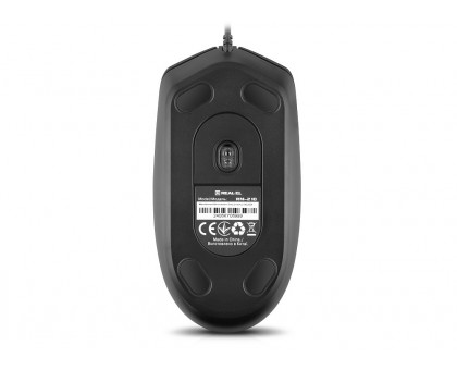 Мишка REAL-EL RM-210 USB, безшумні кнопки, чорна Мишка REAL-EL RM-210 USB, безшумні кнопки, чорна