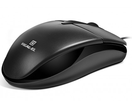 Мишка REAL-EL RM-214 USB, безшумні кнопки, чорна Мишка REAL-EL RM-214 USB, безшумні кнопки, чорна