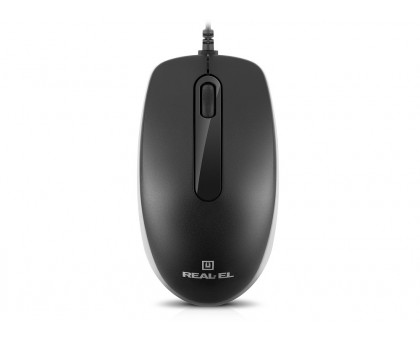 Мишка REAL-EL RM-215 USB, колір чорний+сірий Мишка REAL-EL RM-215 USB, колір чорний+сірий