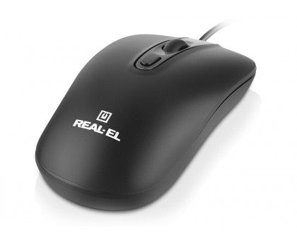 Мишка REAL-EL RM-222 USB, колір чорний+сірий Мишка REAL-EL RM-222 USB, колір чорний+сірий