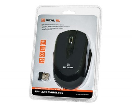 Мышка REAL-EL RM-325 Wireless бездротова УЦІНКА Мышка REAL-EL RM-325 Wireless бездротова УЦІНКА