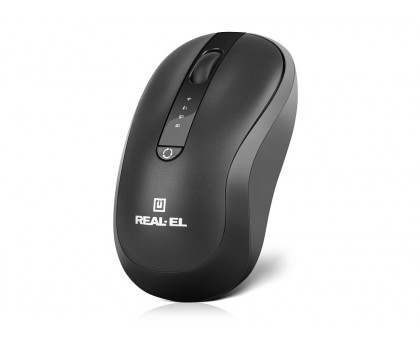 Мишка REAL-EL RM-450W (бездротова Bluetooth / 2.4 ГГц, з акумулятором та мультипідключенням) Мишка REAL-EL RM-450W (бездротова Bluetooth / 2.4 ГГц, з акумулятором та мультипідключенням)