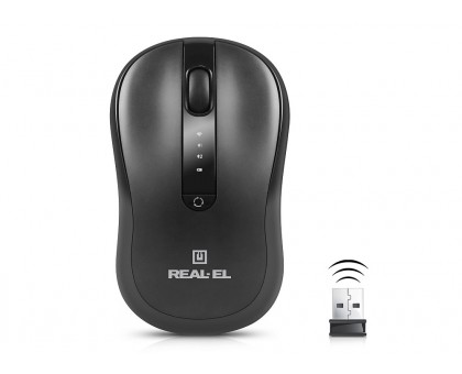 Мишка REAL-EL RM-450W (бездротова Bluetooth / 2.4 ГГц, з акумулятором та мультипідключенням) Мишка REAL-EL RM-450W (бездротова Bluetooth / 2.4 ГГц, з акумулятором та мультипідключенням)