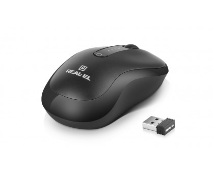 Мишка REAL-EL RM-450W (бездротова Bluetooth / 2.4 ГГц, з акумулятором та мультипідключенням) Мишка REAL-EL RM-450W (бездротова Bluetooth / 2.4 ГГц, з акумулятором та мультипідключенням)