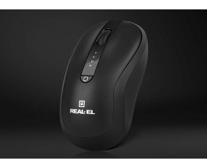 Мишка REAL-EL RM-450W (бездротова Bluetooth / 2.4 ГГц, з акумулятором та мультипідключенням) Мишка REAL-EL RM-450W (бездротова Bluetooth / 2.4 ГГц, з акумулятором та мультипідключенням)