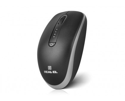 Мишка REAL-EL RM-455W УЦІНКА (бездротова Bluetooth / 2.4 ГГц, з акумулятором та мультипідключенням) Мишка REAL-EL RM-455W УЦІНКА (бездротова Bluetooth / 2.4 ГГц, з акумулятором та мультипідключенням)