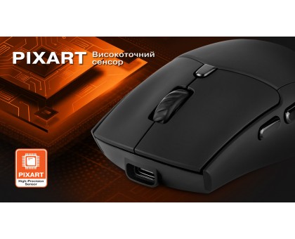 Мишка REAL-EL RM-460W (бездротова Bluetooth / 2.4 ГГц, з акумулятором та мультипідключенням)