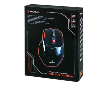 Мышка REAL-EL RM-500 Gaming Мышка REAL-EL RM-500 Gaming