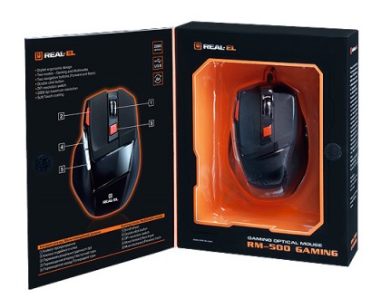 Мышка REAL-EL RM-500 Gaming Мышка REAL-EL RM-500 Gaming
