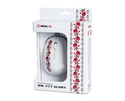 Мышка REAL-EL RM-777 Glory USB белая Мышка REAL-EL RM-777 Glory USB белая