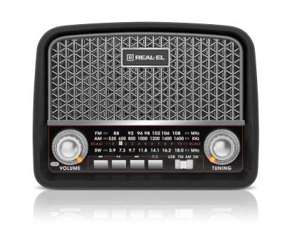 Портативний радіоприймач REAL-EL X-520 black Портативний радіоприймач REAL-EL X-520 black