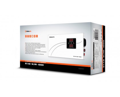 Стабілізатор напруги REAL-EL STAB SLIM-1000 Стабілізатор напруги REAL-EL STAB SLIM-1000