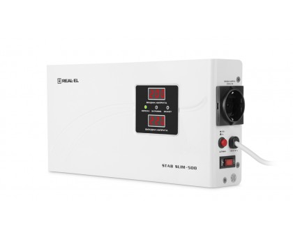 Стабілізатор напруги REAL-EL STAB SLIM-500 Стабілізатор напруги REAL-EL STAB SLIM-500
