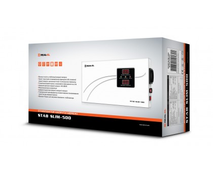 Стабілізатор напруги REAL-EL STAB SLIM-500 Стабілізатор напруги REAL-EL STAB SLIM-500