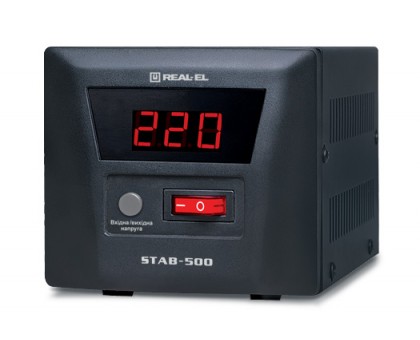 Стабілізатор напруги REAL-EL STAB-500 УЦІНКА Стабілізатор напруги REAL-EL STAB-500 УЦІНКА