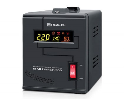 Стабілізатор напруги REAL-EL STAB ENERGY-500 УЦІНКА Стабілізатор напруги REAL-EL STAB ENERGY-500 УЦІНКА