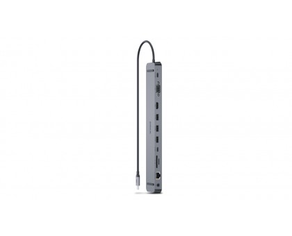 Type C мультифункціональна док-станція REAL-EL CQ-1000 (3×USB A 3.1, USB-C, HDMI, RJ45, audio 3.5 mm, SD/TF, VGA, USB-C PD)