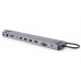 Type C мультифункціональна док-станція REAL-EL CQ-1000 (3×USB A 3.1, USB-C, HDMI, RJ45, audio 3.5 mm, SD/TF, VGA, USB-C PD)