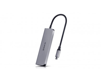 Type C багатопортовий адаптер REAL-EL CQ-700 (4 USB 3.0 + HDMI + Type C) Type C багатопортовий адаптер REAL-EL CQ-700 (4 USB 3.0 + HDMI + Type C)
