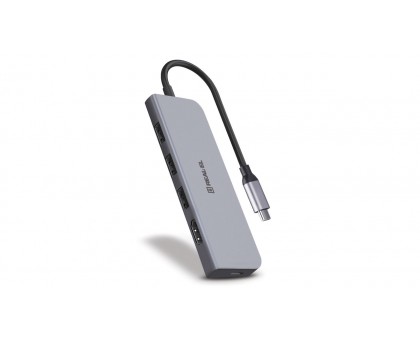 Type C багатопортовий адаптер REAL-EL CQ-700 (4 USB 3.0 + HDMI + Type C) Type C багатопортовий адаптер REAL-EL CQ-700 (4 USB 3.0 + HDMI + Type C)