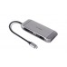 Type C мультифункциональная док-станция REAL-EL CQ-900 (3×USB A 3.0, HDMI, RJ45, SD, micro SD/TF, VGA,Type C)