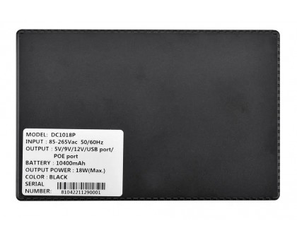 Джерело безперебійного живлення SSE UPS DC1018P (для роутерів) чорний Джерело безперебійного живлення SSE UPS DC1018P (для роутерів) чорний
