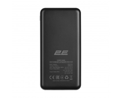 Акумулятор портативний літій-іонний Power Bank 2E Geometry 20000мА·год, 18Вт, PD, QC, чорний Акумулятор портативний літій-іонний Power Bank 2E Geometry 20000мА·год, 18Вт, PD, QC, чорний