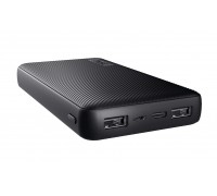 Акумулятор портативний літій-іонний power bank Trust Primo ECO, 15000мА·год, 2хUSB-A/USB-C, 15W, чорний