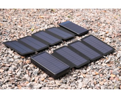 2E Портативний зарядний пристрій Power Bank Solar 20000mAh Black