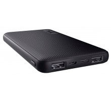 Акумулятор портативний літій-іонний power bank Trust Primo ECO, 10000мА·год, 2хUSB-A/USB-C, 15W, чорний