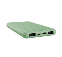 Акумулятор портативний літій-іонний power bank Trust Primo ECO, 10000мА·год, 2хUSB-A/USB-C, 15W, зелений