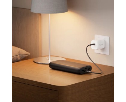 Акумулятор портативний літій-іонний Power Bank Belkin 26000мА·год, 32Вт, USB-A/USB-C PD PPS, чорний Акумулятор портативний літій-іонний Power Bank Belkin 26000мА·год, 32Вт, USB-A/USB-C PD PPS, чорний