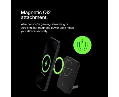 Акумулятор портативний літій-іонний Power Bank Belkin 8000мА·год, 15Вт, MagSafe Qi2, чорний