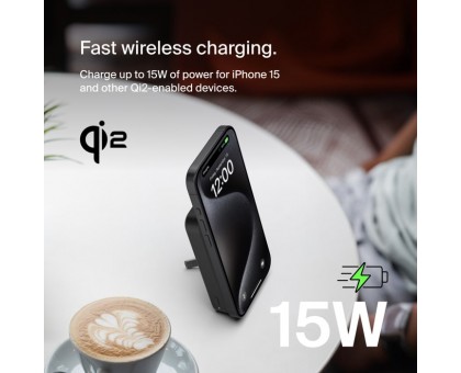 Акумулятор портативний літій-іонний Power Bank Belkin 8000мА·год, 15Вт, MagSafe Qi2, чорний