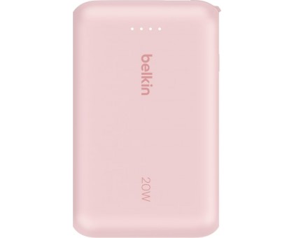 Акумулятор портативний літій-іонний Power Bank Belkin 10000мА·год, 20Вт, з інтегрованим кабелем USB-C, рожевий Акумулятор портативний літій-іонний Power Bank Belkin 10000мА·год, 20Вт, з інтегрованим кабелем USB-C, рожевий