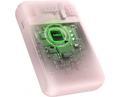 Акумулятор портативний літій-іонний Power Bank Belkin 10000мА·год, 20Вт, з інтегрованим кабелем USB-C, рожевий Акумулятор портативний літій-іонний Power Bank Belkin 10000мА·год, 20Вт, з інтегрованим кабелем USB-C, рожевий