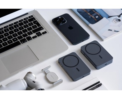 Акумулятор портативний літій-іонний Power Bank 2E Wireless QI 5000мА·год, 20Вт, PD, синій Акумулятор портативний літій-іонний Power Bank 2E Wireless QI 5000мА·год, 20Вт, PD, синій