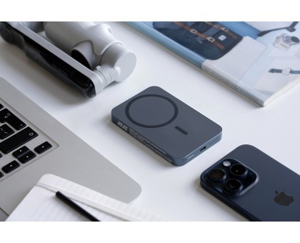 Акумулятор портативний літій-іонний Power Bank 2E Wireless QI 5000мА·год, 20Вт, PD, синій Акумулятор портативний літій-іонний Power Bank 2E Wireless QI 5000мА·год, 20Вт, PD, синій