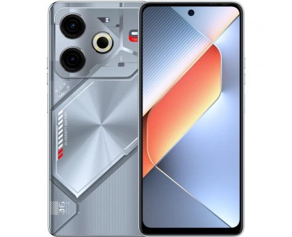 Смартфон TECNO POVA 6 NEO (LI6) 6.78" 8/128ГБ, 2SIM, 7000мА•год, Starry Silver Смартфон TECNO POVA 6 NEO (LI6) 6.78" 8/128ГБ, 2SIM, 7000мА•год, Starry Silver