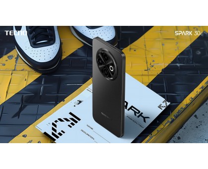 Смартфон TECNO Spark 30C (KL5n) 6.67" 6/128ГБ, 2SIM, 5000мА•год, Orbit Black Смартфон TECNO Spark 30C (KL5n) 6.67" 6/128ГБ, 2SIM, 5000мА•год, Orbit Black