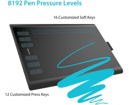 Графічний планшет Huion 10"x6.2" H1060P, MicroUSB, чорний