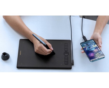 Графічний планшет Huion 8"x5" H580X, USB-C, чорний Графічний планшет Huion 8"x5" H580X, USB-C, чорний