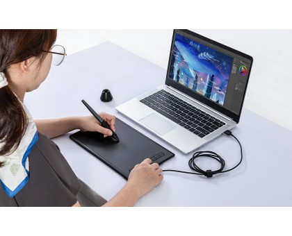 Графічний планшет Huion 8"x5" H580X, USB-C, чорний Графічний планшет Huion 8"x5" H580X, USB-C, чорний