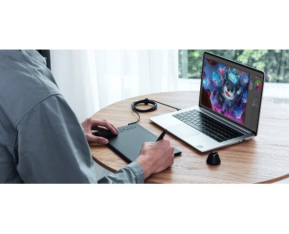 Графічний планшет Huion 8"x5" H580X, USB-C, чорний Графічний планшет Huion 8"x5" H580X, USB-C, чорний