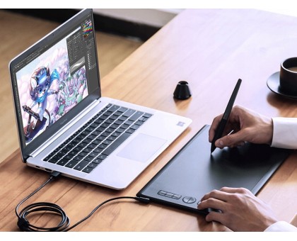Графічний планшет Huion 10"x6.2" H610X, USB-C, чорний Графічний планшет Huion 10"x6.2" H610X, USB-C, чорний