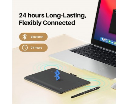 Графічний планшет Huion 6.3"x3,9" Inspiroy Frego S, BT, USB-C, чорний Графічний планшет Huion 6.3"x3,9" Inspiroy Frego S, BT, USB-C, чорний