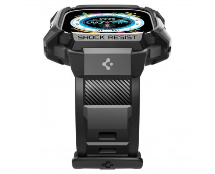 Чохол та ремінець 2в1 Spigen для Apple Watch Ultra 49mm, Rugged Armor Pro, Black Чохол та ремінець 2в1 Spigen для Apple Watch Ultra 49mm, Rugged Armor Pro, Black
