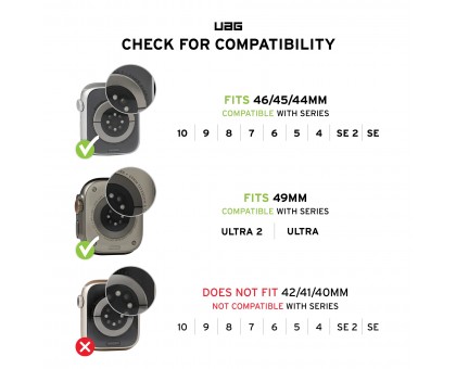 Ремінець UAG для Apple Watch Ultra 2/Ultra-49-45-44mm, Civilian, Olive Drab Ремінець UAG для Apple Watch Ultra 2/Ultra-49-45-44mm, Civilian, Olive Drab