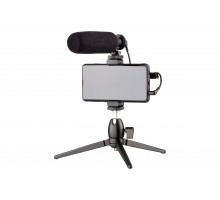 Мікрофон з триподом для мобільних пристроїв 2Е AU-CM10S Vlog KIT, 3.5mm