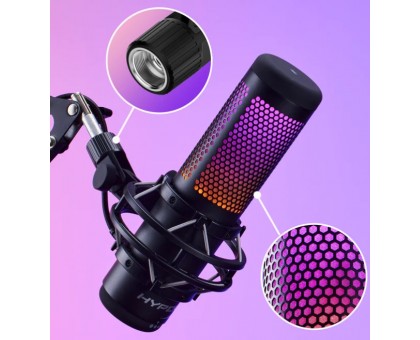 Мікрофон геймінговий HyperX QuadCast S, Omni/Uni/Bi, USB-A, 3м, NGenuity, RGB, чорний Мікрофон геймінговий HyperX QuadCast S, Omni/Uni/Bi, USB-A, 3м, NGenuity, RGB, чорний